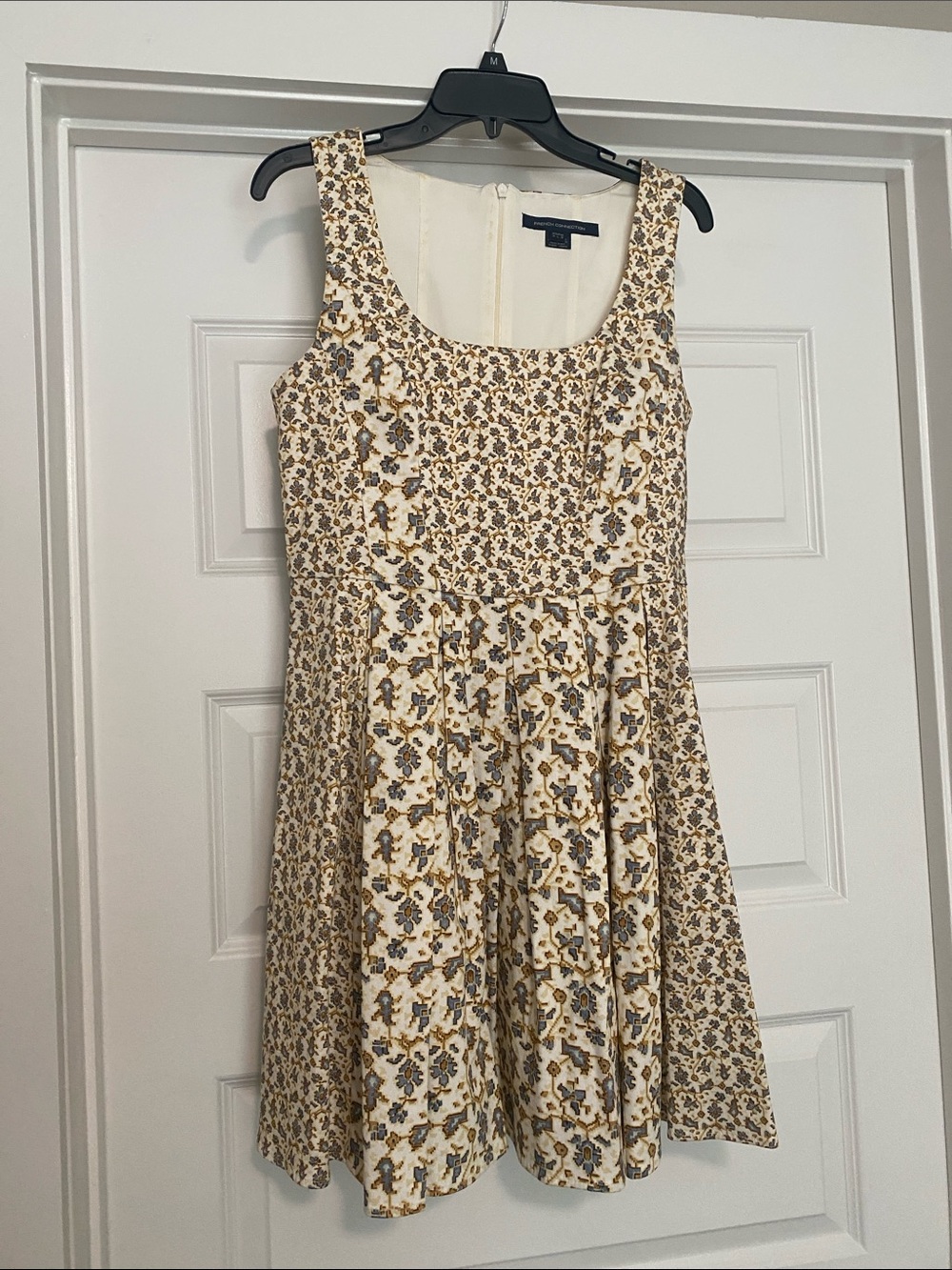 French Connection Cream & Mustard Floral Mini Dress